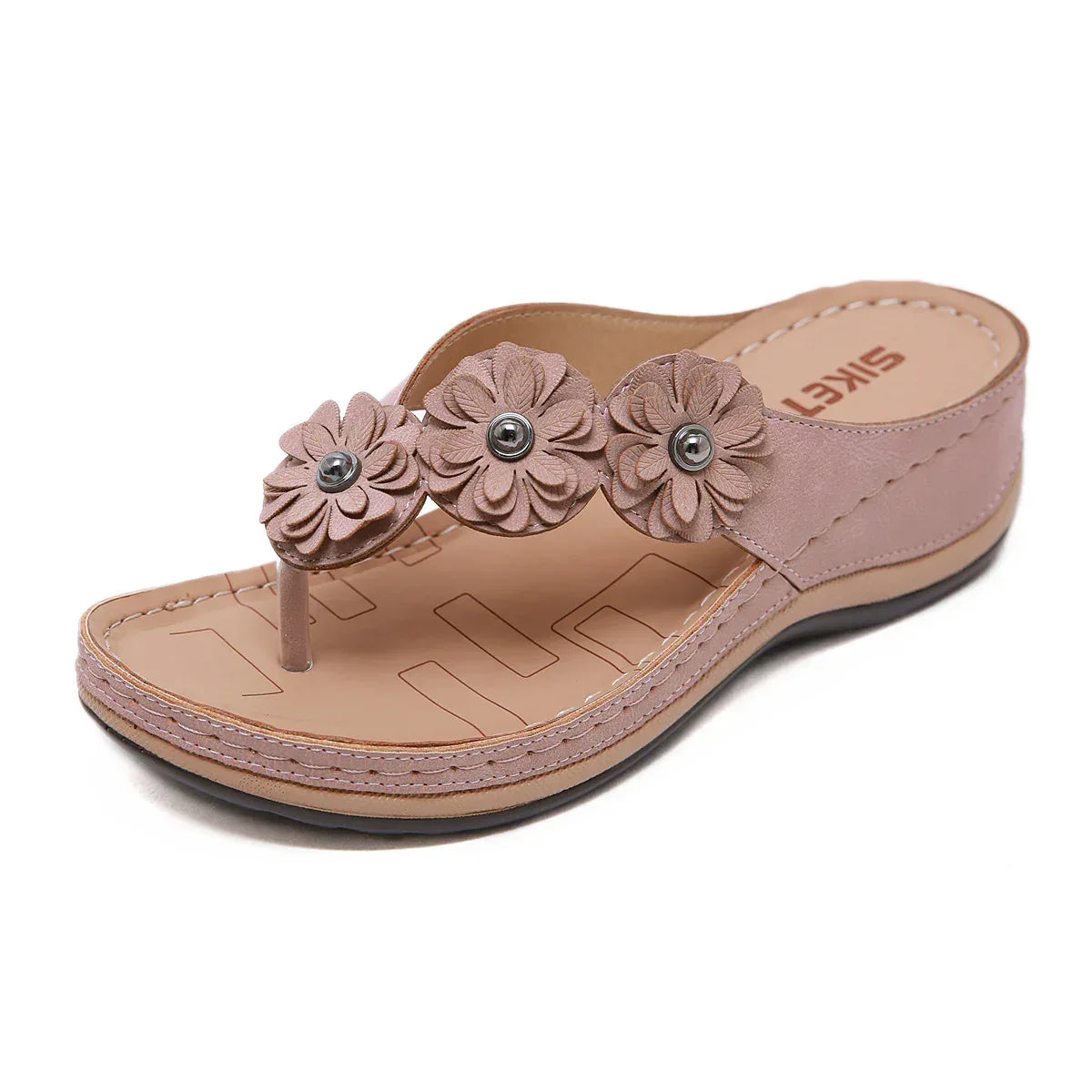 Flowers Sandals Women Retro Style Wedges Shoes Outdoor Beach Shoes Summer - DanaFashionstore