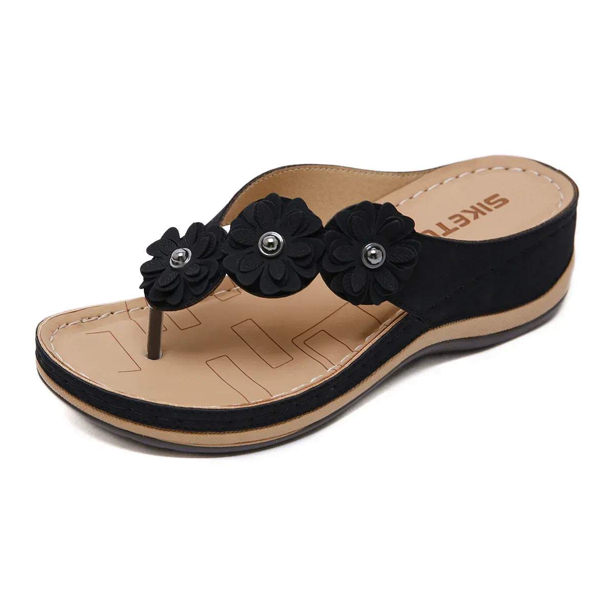 Flowers Sandals Women Retro Style Wedges Shoes Outdoor Beach Shoes Summer - DanaFashionstore
