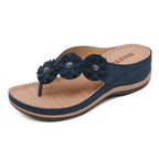Flowers Sandals Women Retro Style Wedges Shoes Outdoor Beach Shoes Summer - DanaFashionstore