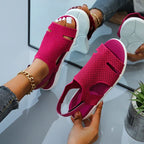New Style Flying Mesh Fish Mouth Frosted Low Top Viscose Shoes - DanaFashionstore