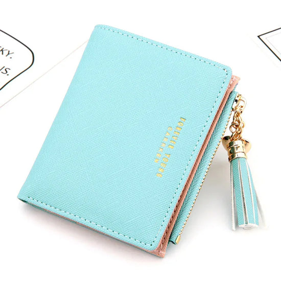 Cross Pattern Tassel Zipper Coin Purse - DanaFashionstore