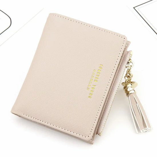 Cross Pattern Tassel Zipper Coin Purse - DanaFashionstore