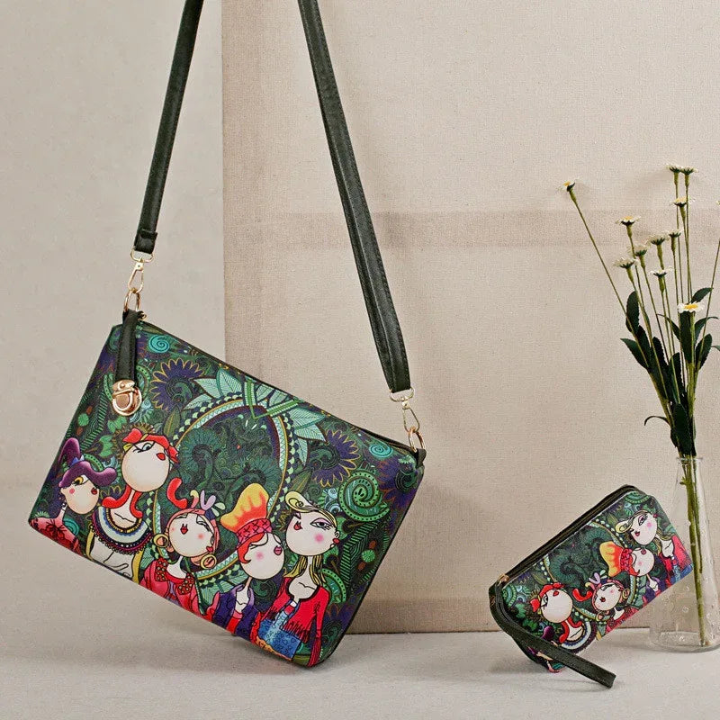 European And American Printing Picture-Mother Handbag Fashion One-Shoulder Bag - DanaFashionstore