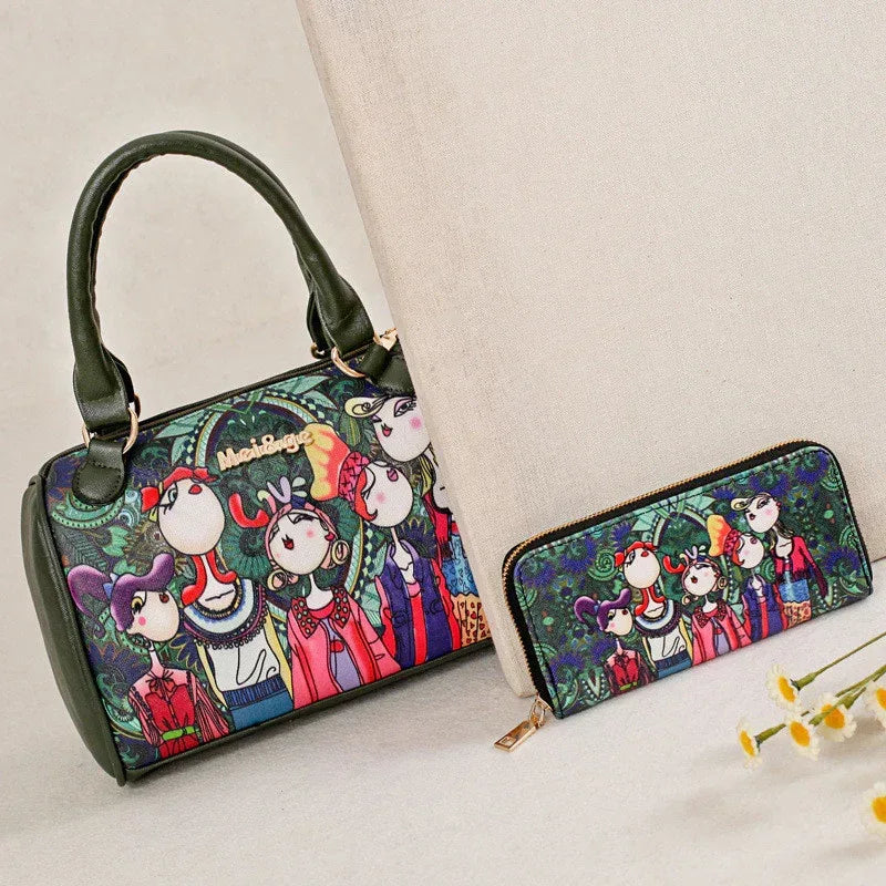European And American Printing Picture-Mother Handbag Fashion One-Shoulder Bag - DanaFashionstore