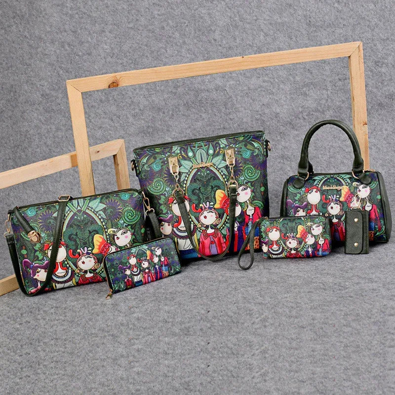 European And American Printing Picture-Mother Handbag Fashion One-Shoulder Bag - DanaFashionstore