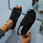 New Style Flying Mesh Fish Mouth Frosted Low Top Viscose Shoes - DanaFashionstore