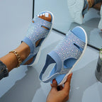 New Style Flying Mesh Fish Mouth Frosted Low Top Viscose Shoes - DanaFashionstore