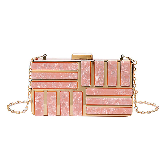 Ladies Square Bag Acrylic Clutch - Dana Fashion