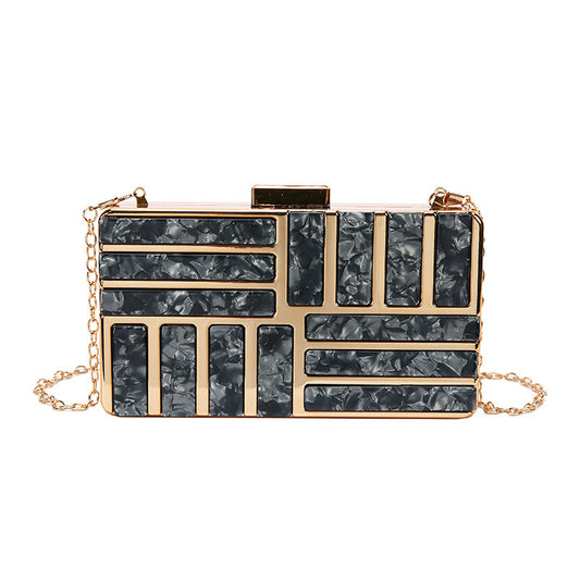 Ladies Square Bag Acrylic Clutch - Dana Fashion