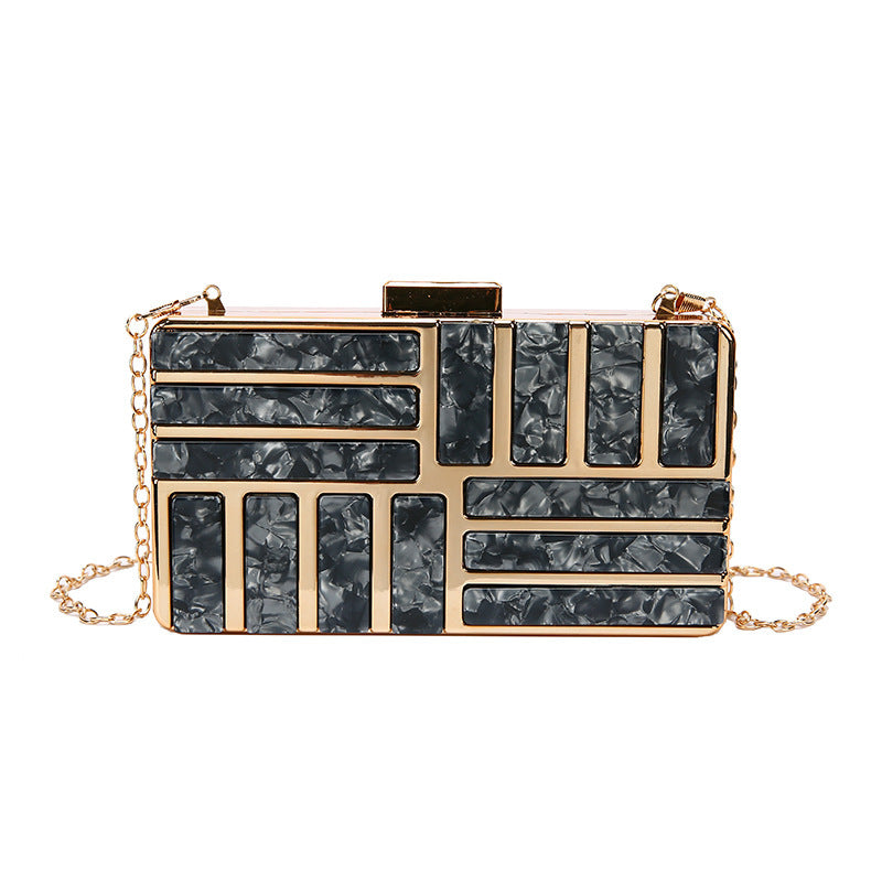 Ladies Square Bag Acrylic Clutch - Dana Fashion
