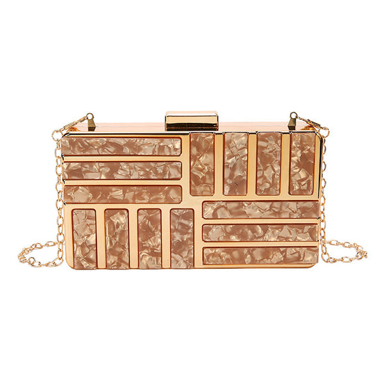 Ladies Square Bag Acrylic Clutch - Dana Fashion