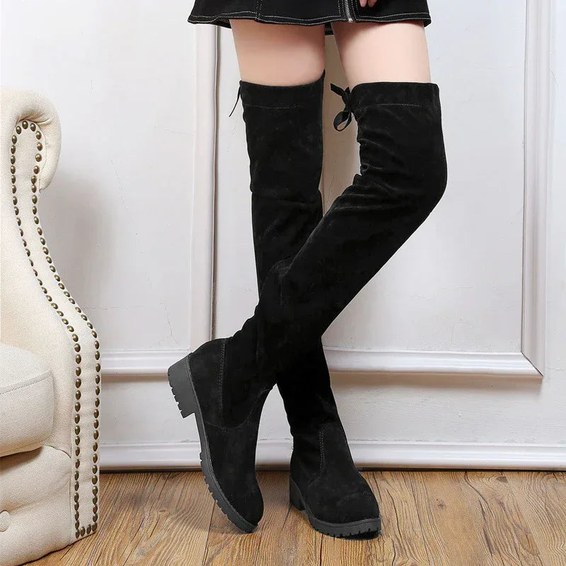 Women's Thick Heel Over The Knee Boots - DanaFashionstore