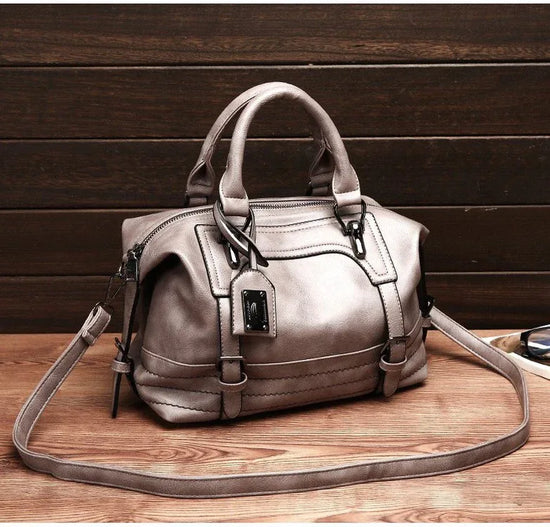 Shoulder Messenger Portable Boston Bag Single Shoulder Bag Soft Leather Trendy Bag - DanaFashionstore