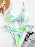 Sexy Halter Tie Dye Bikini Set - DanaFashionstore