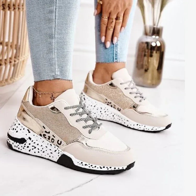 Sneakers Platform Wedge Heel Casual Shoes Lace-up Mesh Sneakers - DanaFashionstore