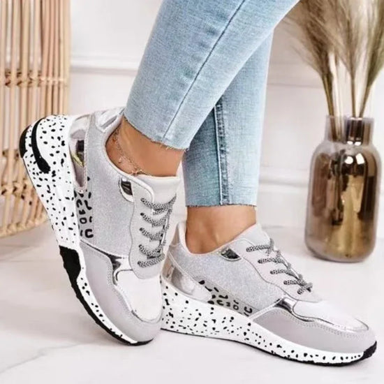 Sneakers Platform Wedge Heel Casual Shoes Lace-up Mesh Sneakers - DanaFashionstore