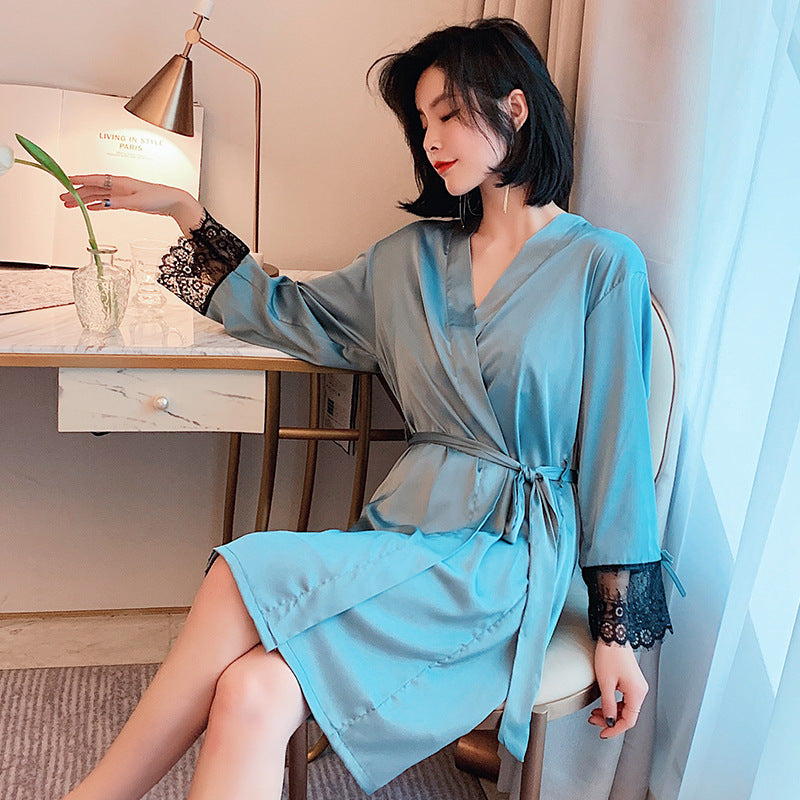 Contrast nightdress nightgown - Dana Fashion