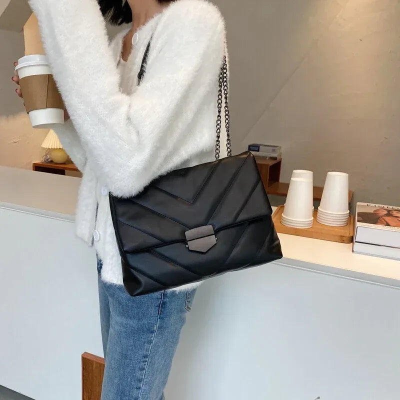 Embroidery Thread Small PU Leather Crossbody Bags for Women Trend Hand Bag Women's Branded Trending Shoulder Handbags - DanaFashionstore