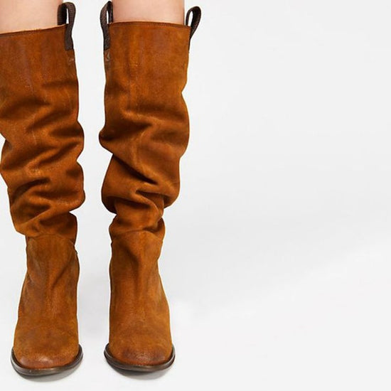 Block heel retro high boots