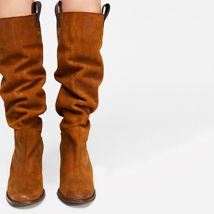 Block heel retro high boots