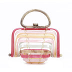 Acrylic bamboo basket hollow handbag foldable shell bag - DanaFashionstore