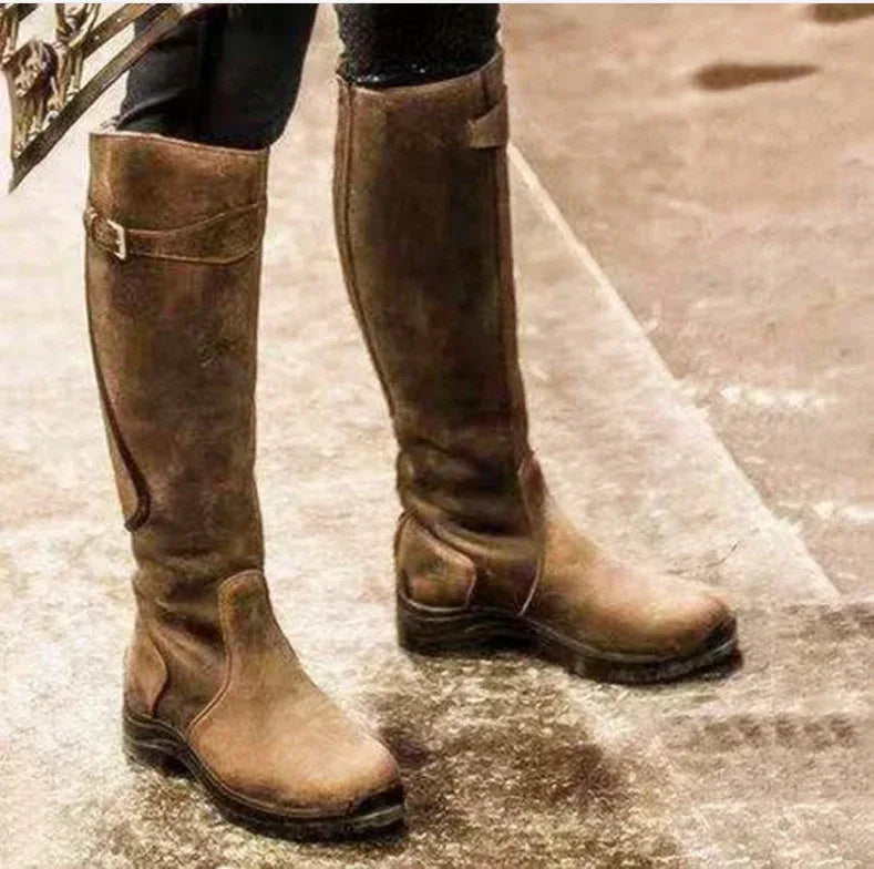 Women's mid-tube rider boots - DanaFashionstore