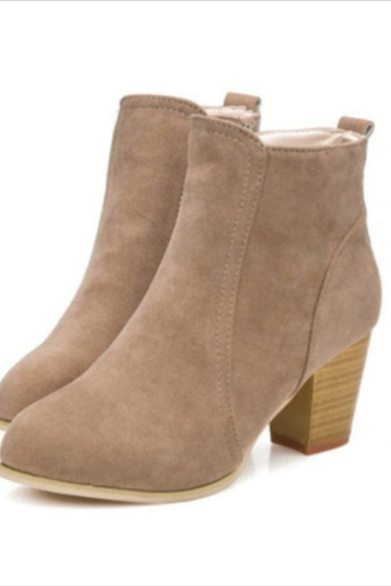 Women's high heel side zipper Martin boots