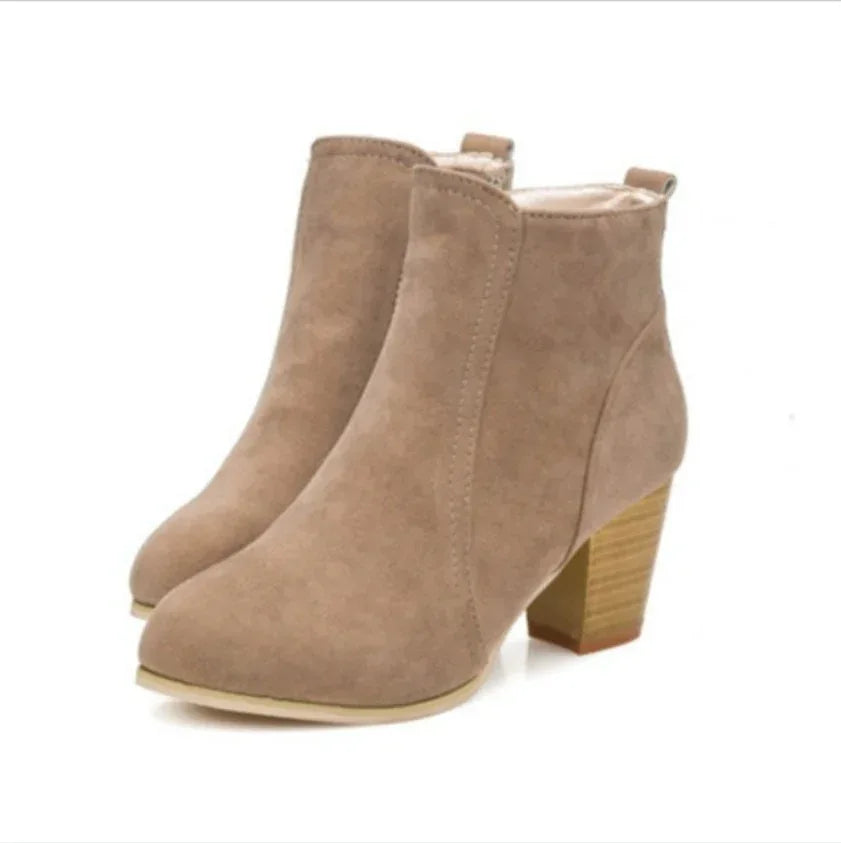 Women's high heel side zipper Martin boots - DanaFashionstore
