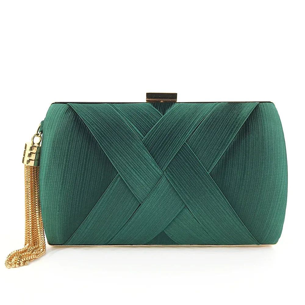 Dinner Satin Fashion Tassel Clutch - DanaFashionstore