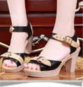 One word buckle waterproof platform all-match sandals - DanaFashionstore