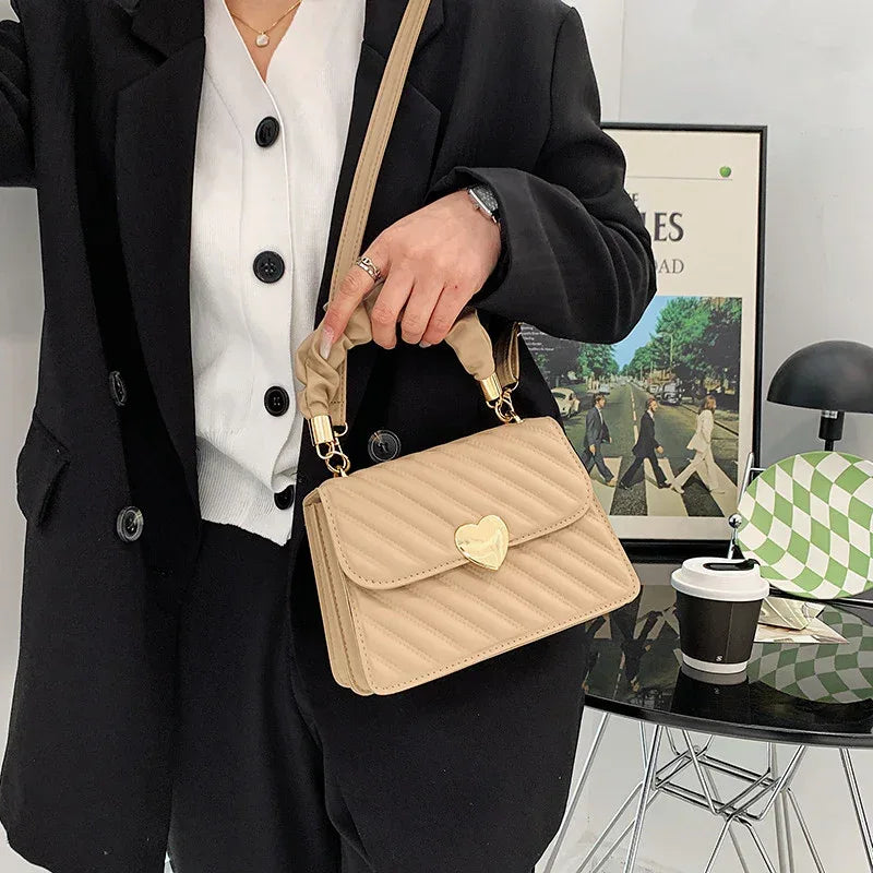 Women Handbags Fashion Chain Shoulder Bags With Love Metal Design - DanaFashionstore