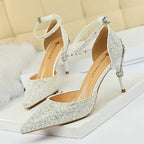 High metallic and sequined heels - DanaFashionstore