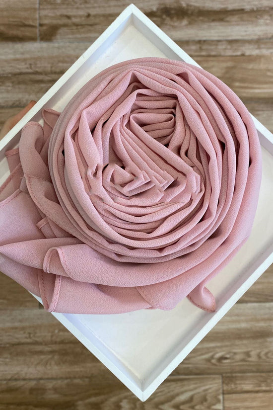 Women's Hijab Solid Pearl Chiffon Scarf