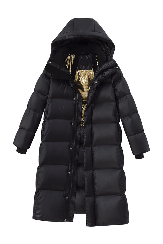White Duck Down Mid-length Down Jacket Women
