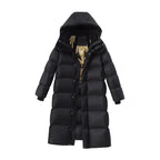 White Duck Down Mid-Length Jacket 2026 - Women's Winter Coat - DanaFashionstore