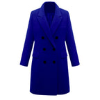 Medium length large woolen overcoat for women - DanaFashionstore