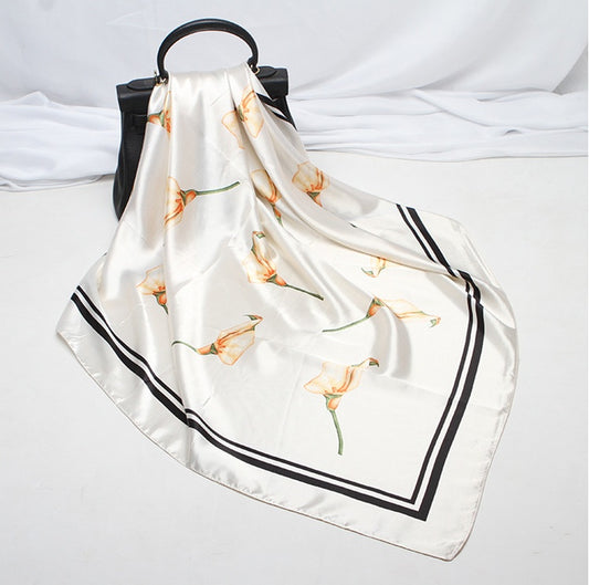 Digital Printed Square Silk Scarf