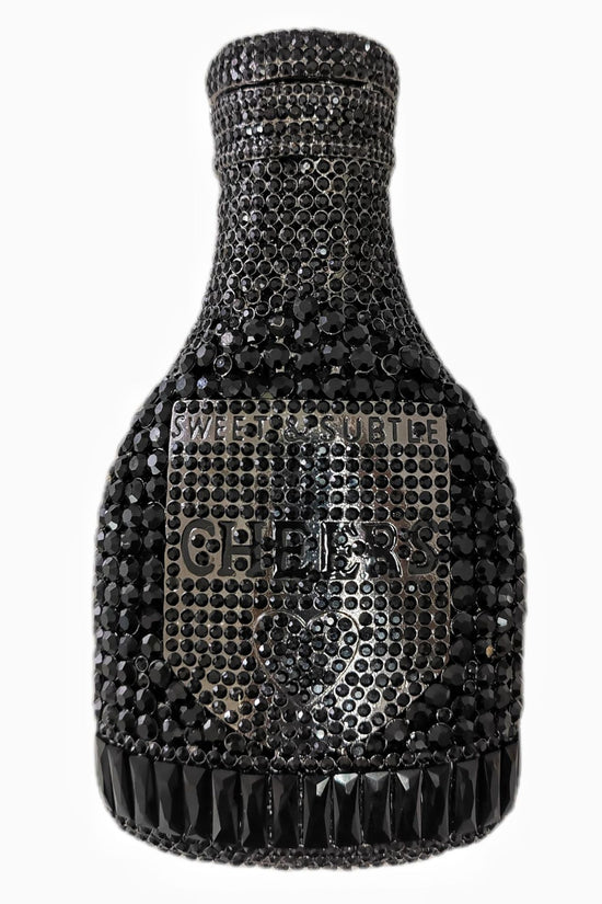 Champagne Bottle Rhinestone Evening Clutch Women's Bag - Dana Fashion