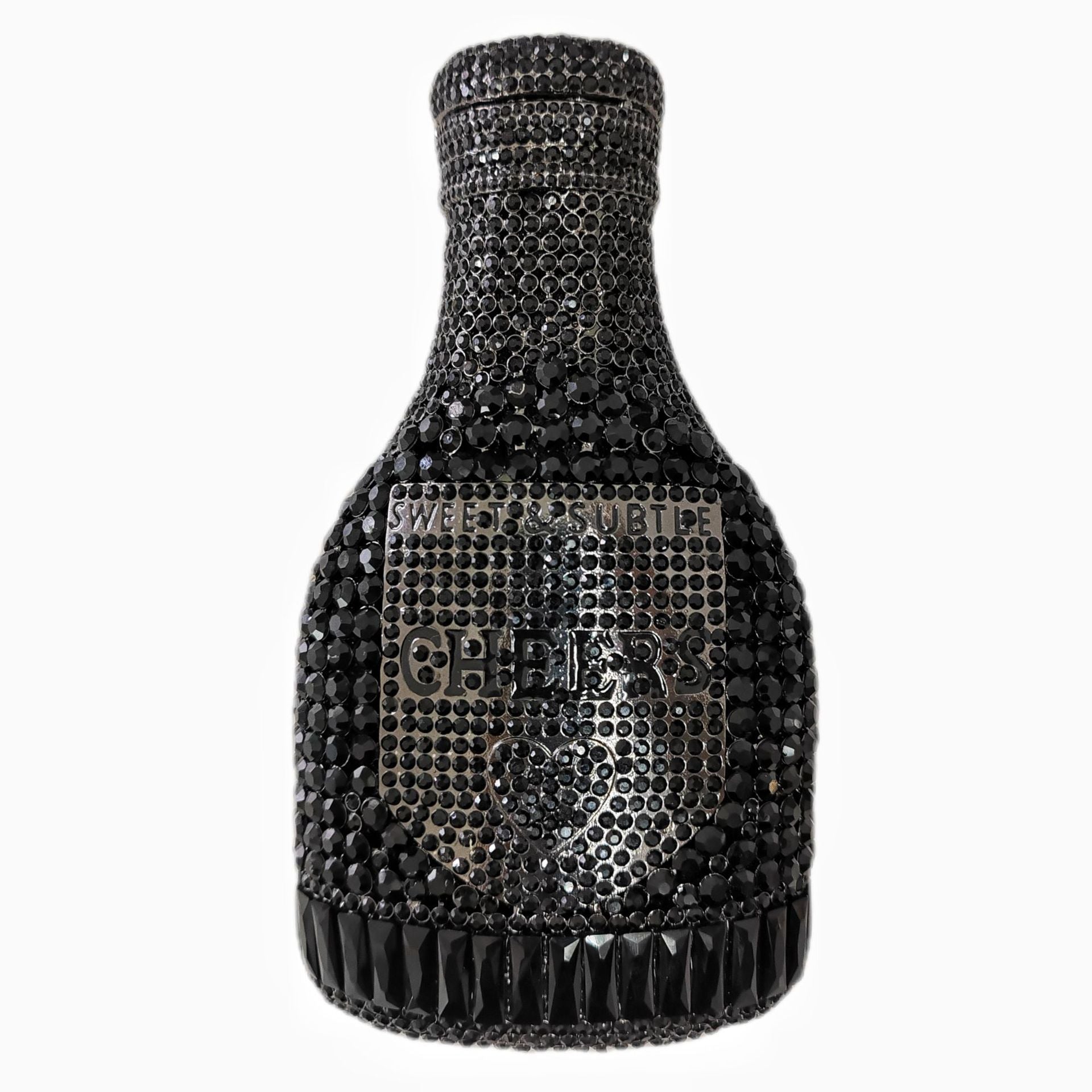 Champagne Bottle Rhinestone Evening Clutch Women's Bag - Dana Fashion
