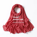 Pure Color Pearl Chiffon Scarf Headcloth Veil Chiffon Scarf - DanaFashionstore