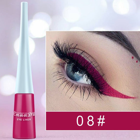 17 Color Liquid Eyeliner Matte Quick-Drying Color Eyeliner Lasting Non-Blooming Matte Glitter Eyeliner $13.00 Dana Fashion style: 8 Style makeup Overview: Brand New & High Quality. portable size, easy to carry. Effect: super waterproof and long-lasting Fa
