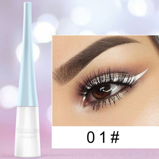 17 Color Liquid Eyeliner Matte Quick-Drying Color Eyeliner Lasting Non-Blooming Matte Glitter Eyeliner $13.00 Dana Fashion style: 1 Style makeup Overview: Brand New & High Quality. portable size, easy to carry. Effect: super waterproof and long-lasting Fa