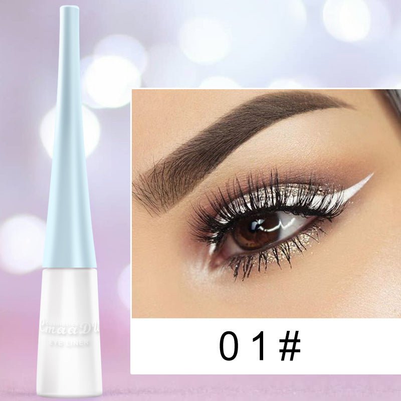 17 Color Liquid Eyeliner Matte Quick-Drying Color Eyeliner Lasting Non-Blooming Matte Glitter Eyeliner $13.00 Dana Fashion style: 1 Style makeup Overview: Brand New & High Quality. portable size, easy to carry. Effect: super waterproof and long-lasting Fa