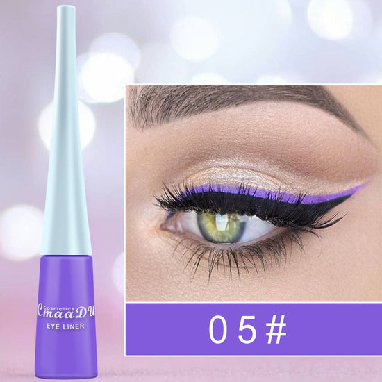 17 Color Liquid Eyeliner Matte Quick-Drying Color Eyeliner Lasting Non-Blooming Matte Glitter Eyeliner $13.00 Dana Fashion style: 5 Style makeup Overview: Brand New & High Quality. portable size, easy to carry. Effect: super waterproof and long-lasting Fa