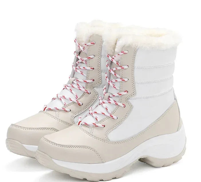 Snow Boots Female High To Help Waterproof Ladies Cotton Shoes Boots Plus Velvet Shoes - DanaFashionstore
