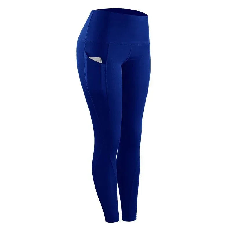 Women Compression Skinny Fitness Leggings Women Stretch Sportswear Casual Leggings Pants with Pocket - DanaFashionstore
