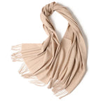 New Solid Color Wool Long Beard Warm Tassel Scarf Thick - DanaFashionstore