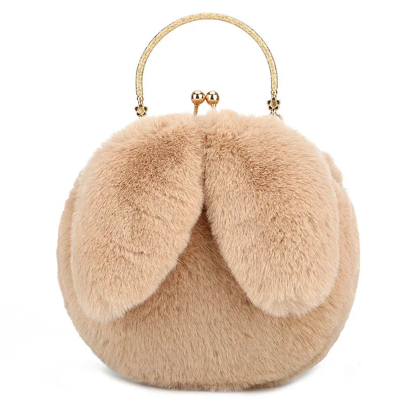 Fashion chain ear plush handbag - DanaFashionstore