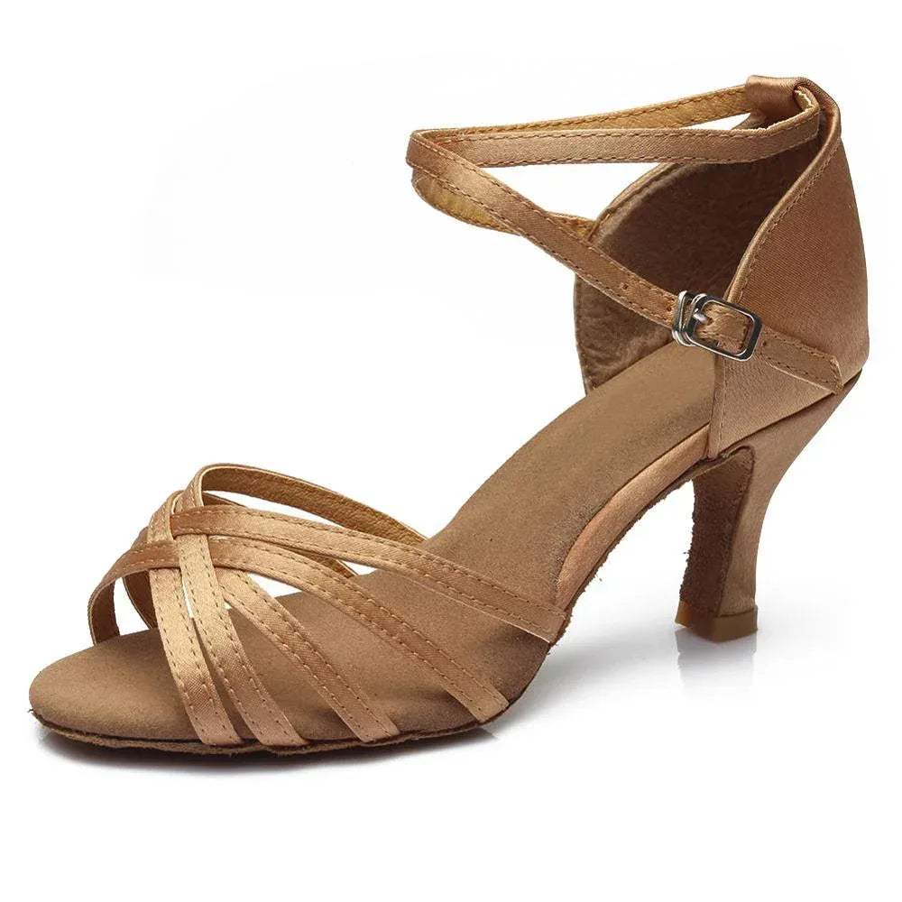 Indoor satin Latin dance shoes - DanaFashionstore