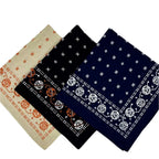 Cotton Vintage Printed Square Scarf Riding Pocket - DanaFashionstore
